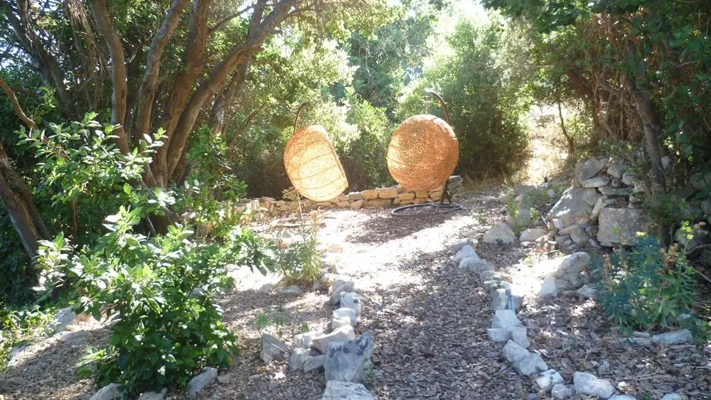 An open and private space in a garden