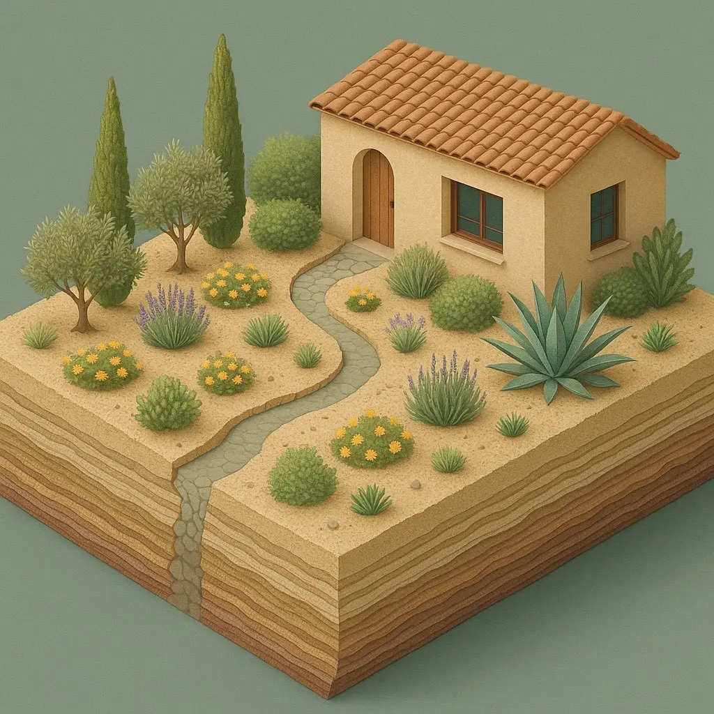 design your garden with water-resistant plants